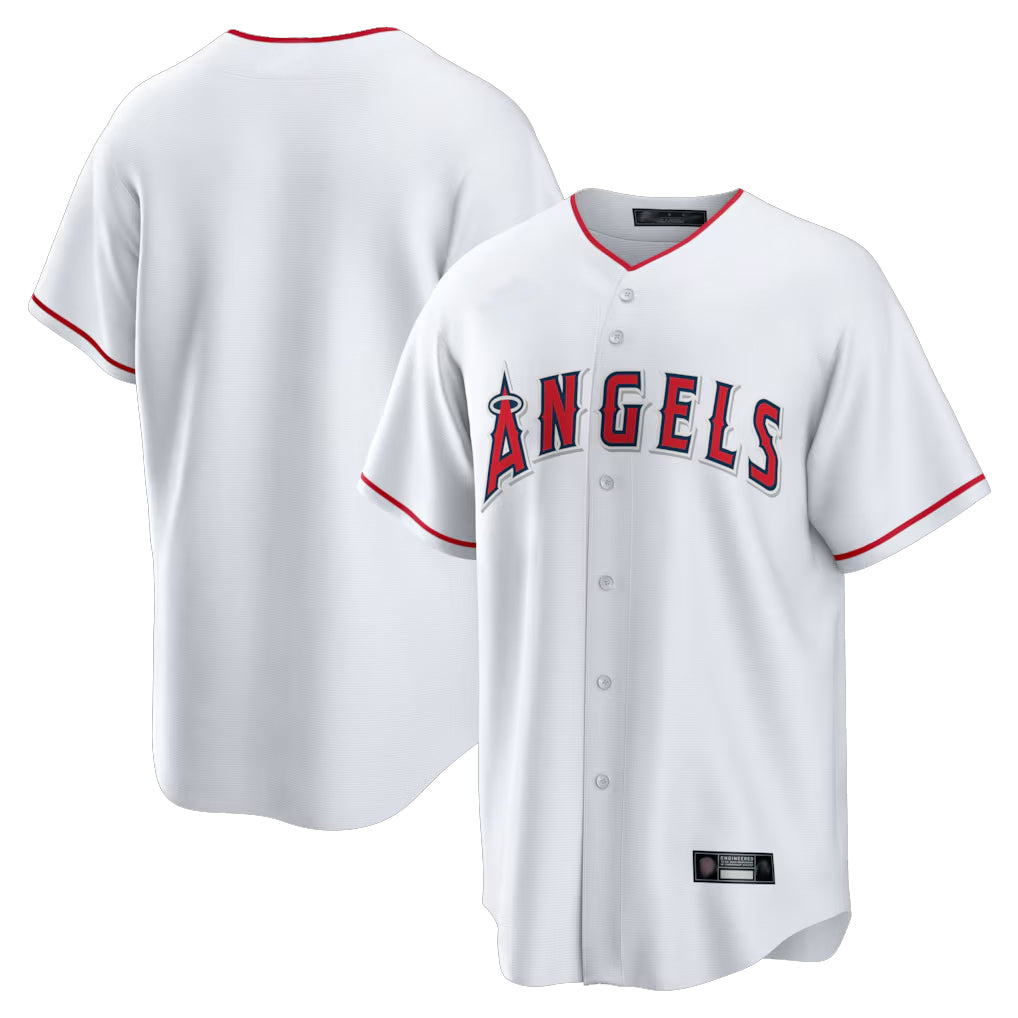 Mdoa LA.Angels White Home Game Blank Player Stitched Jerseys