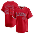 Mdoa LA.Angels #25 Travis d'Arnaud Player Red Home Limited Stitched Jerseys