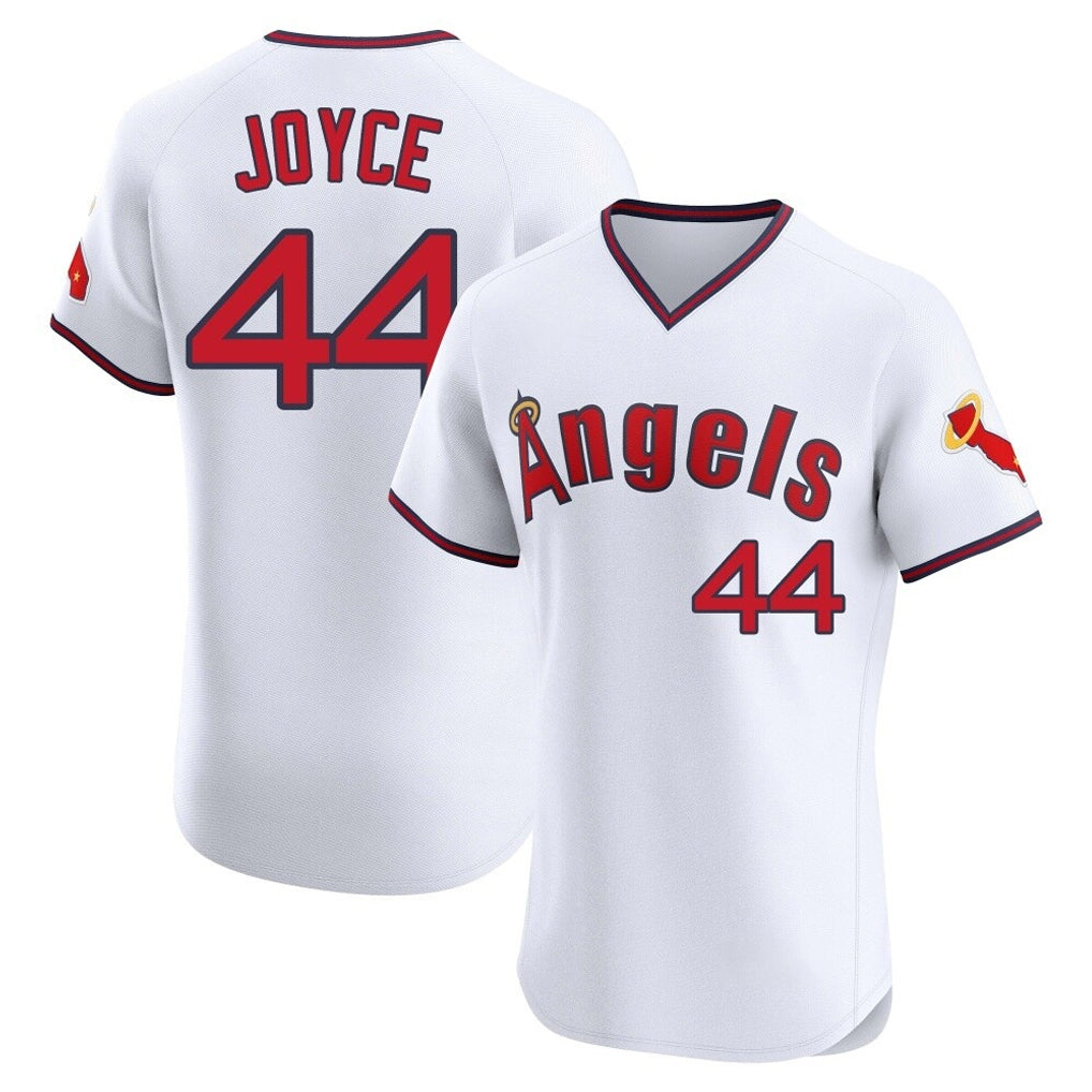 Mdoa LA.Angels #44 Ben Joyce Player White T-shirt Home Limited Elite Stitched Jerseys