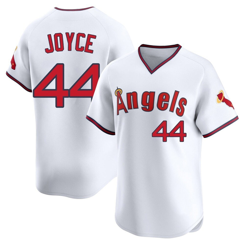 Mdoa LA.Angels #44 Ben Joyce Player White T-shirt Home Limited Stitched Jerseys