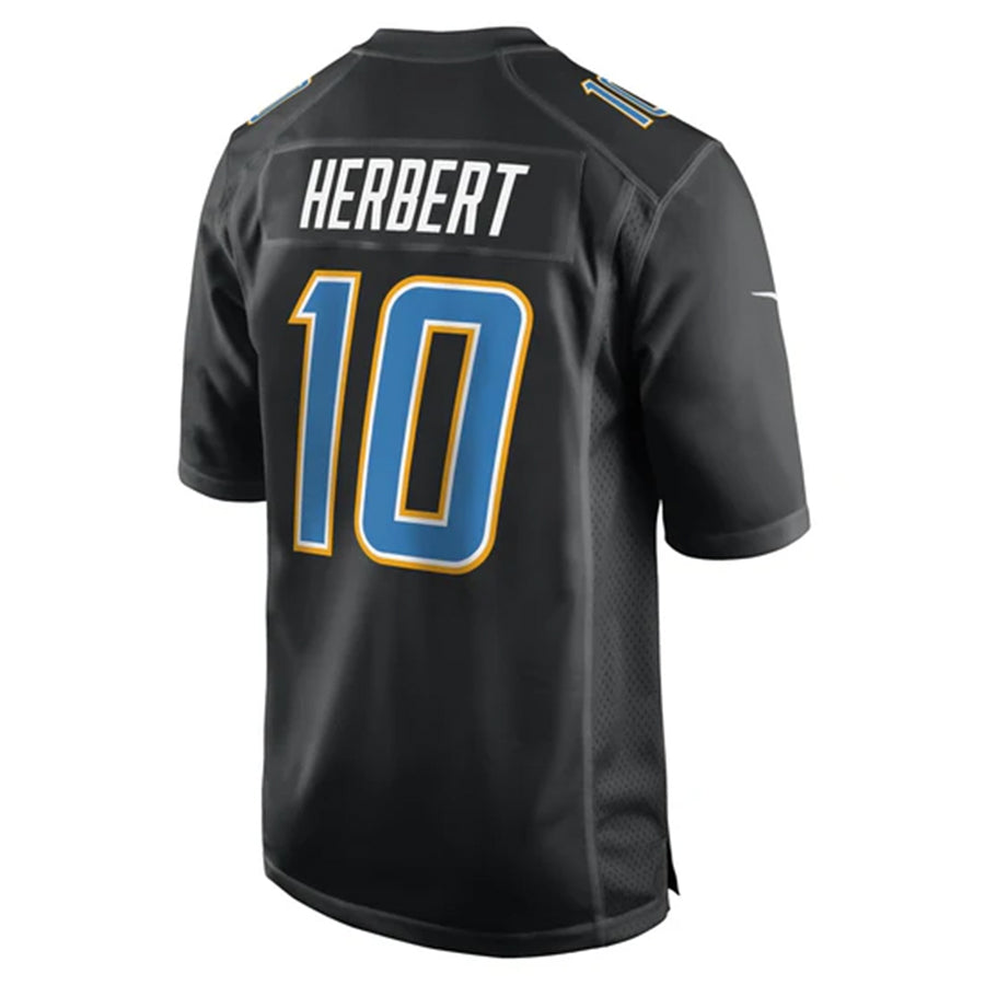 Mdoa LA.Chargers #10 Justin Herbert Player Black Fashion Stitched Jerseys