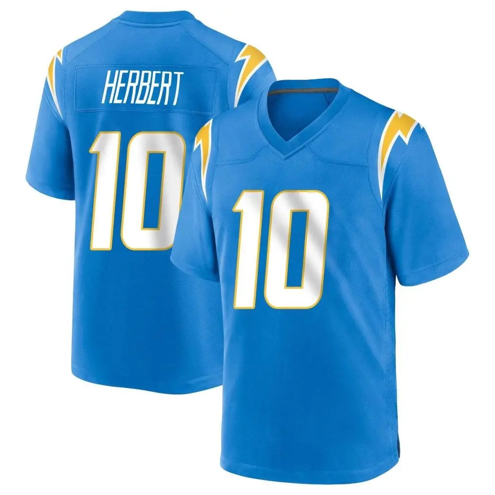 Mdoa LA.Chargers #10 Justin Herbert Player Blue Home Game Stitched Jerseys