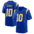 Mdoa LA.Chargers #10 Justin Herbert Player Royal Home Game Stitched Jerseys