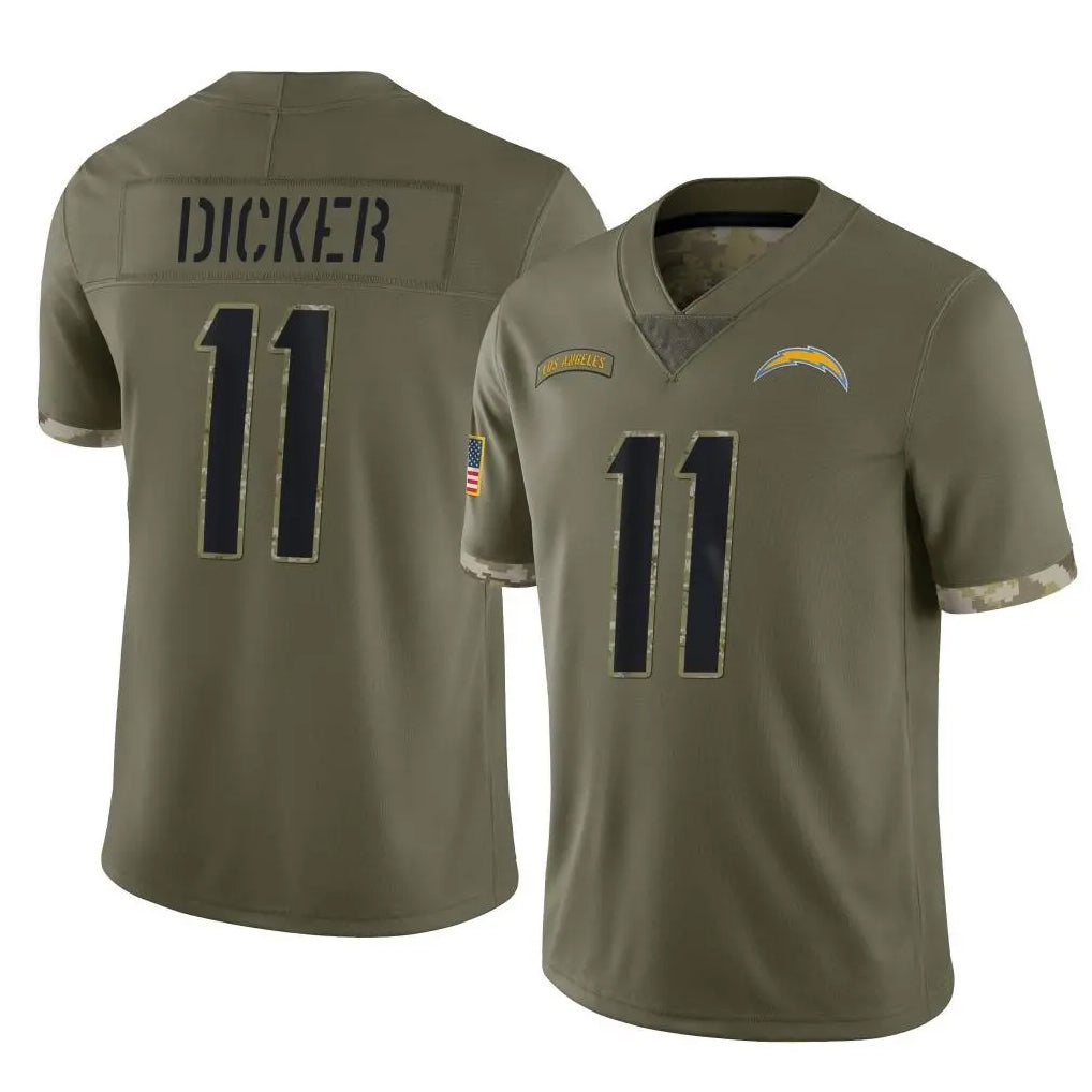Mdoa LA.Chargers #11 Cameron Dicker Player Olive Salute To Service Limited Stitched Jerseys