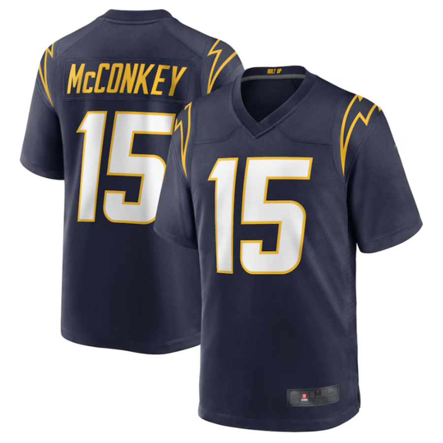Mdoa LA.Chargers #15 Ladd McConkey Navy Game Jersey Stitched Jerseys