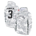 Mdoa LA.Chargers #3 Derwin James Jr. Player Arctic Camo Salute to Service Hoodies Limited Game Stitched Jerseys