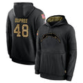 Mdoa LA.Chargers #48 Bud Dupree Player Black Salute to Service Hoodies Limited Game Stitched Jerseys