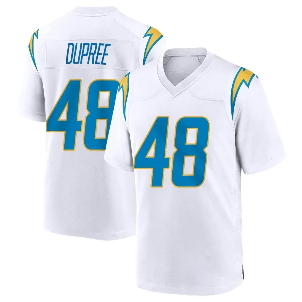 Mdoa LA.Chargers #48 Bud Dupree Player White Home Game Stitched Jerseys