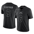 Mdoa LA.Chargers #6 Denzel Perryman Player Black Limited Reflective Home Game Stitched Jerseys
