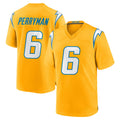 Mdoa LA.Chargers #6 Denzel Perryman Player Gold Home Game Stitched Jerseys