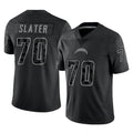 Mdoa LA.Chargers #70 Rashawn Slater Player Black Limited Reflective Home Game Stitched Jerseys