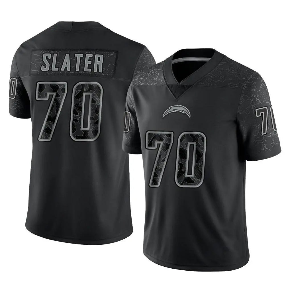 Mdoa LA.Chargers #70 Rashawn Slater Player Black Limited Reflective Home Game Stitched Jerseys