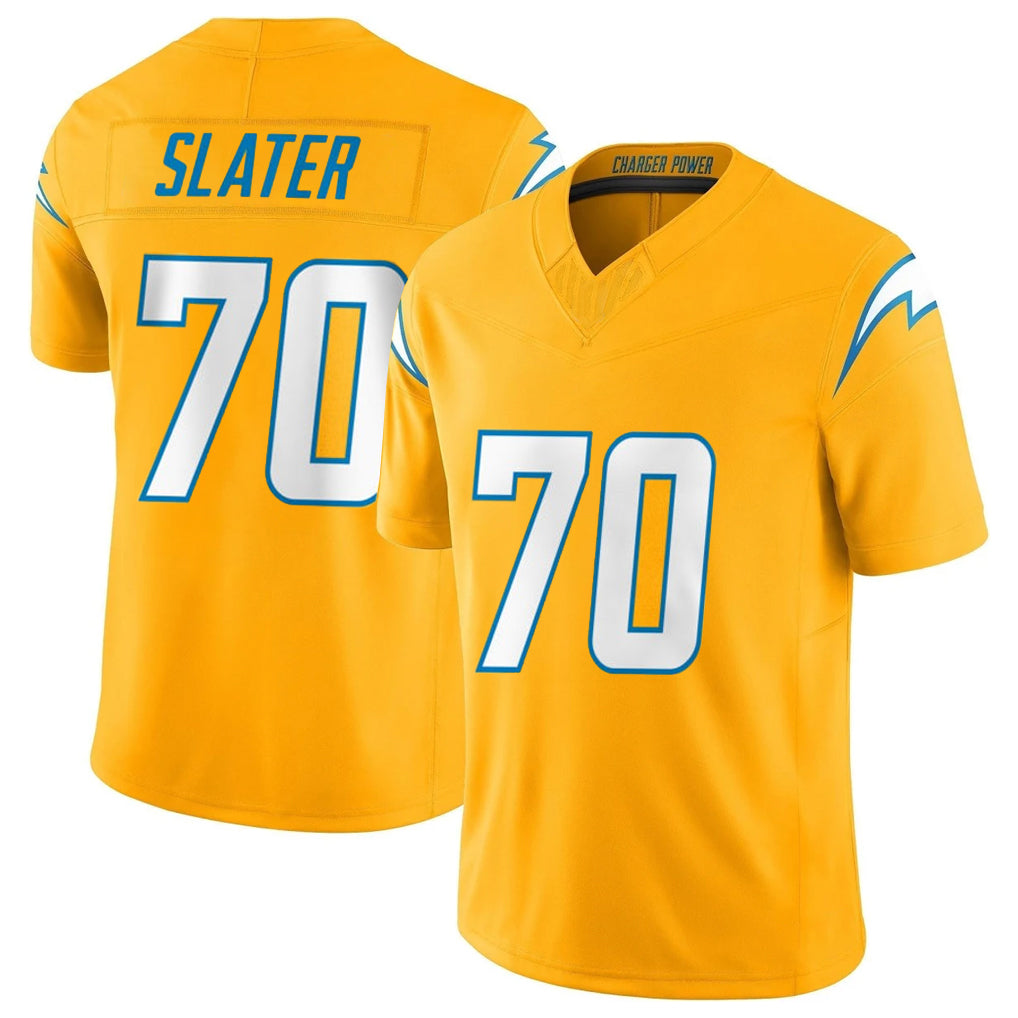 Mdoa LA.Chargers #70 Rashawn Slater Player Gold Limited Vapor F.U.S.E. Home Game Stitched Jerseys