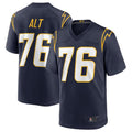 Mdoa LA.Chargers #76 Joe Alt Navy 2024 Draft First Round Pick Player Game Jersey American Stitched Jersey