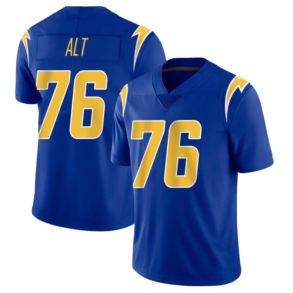 Mdoa LA.Chargers #76 Joe Alt Player Royal Limited Vapor Home Game Stitched Jerseys