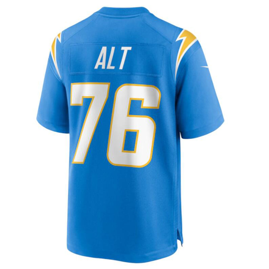 Mdoa LA.Chargers #76 Joe Alt Powder Blue 2024 Draft First Round Pick Player Game Jersey Stitched Jerseys