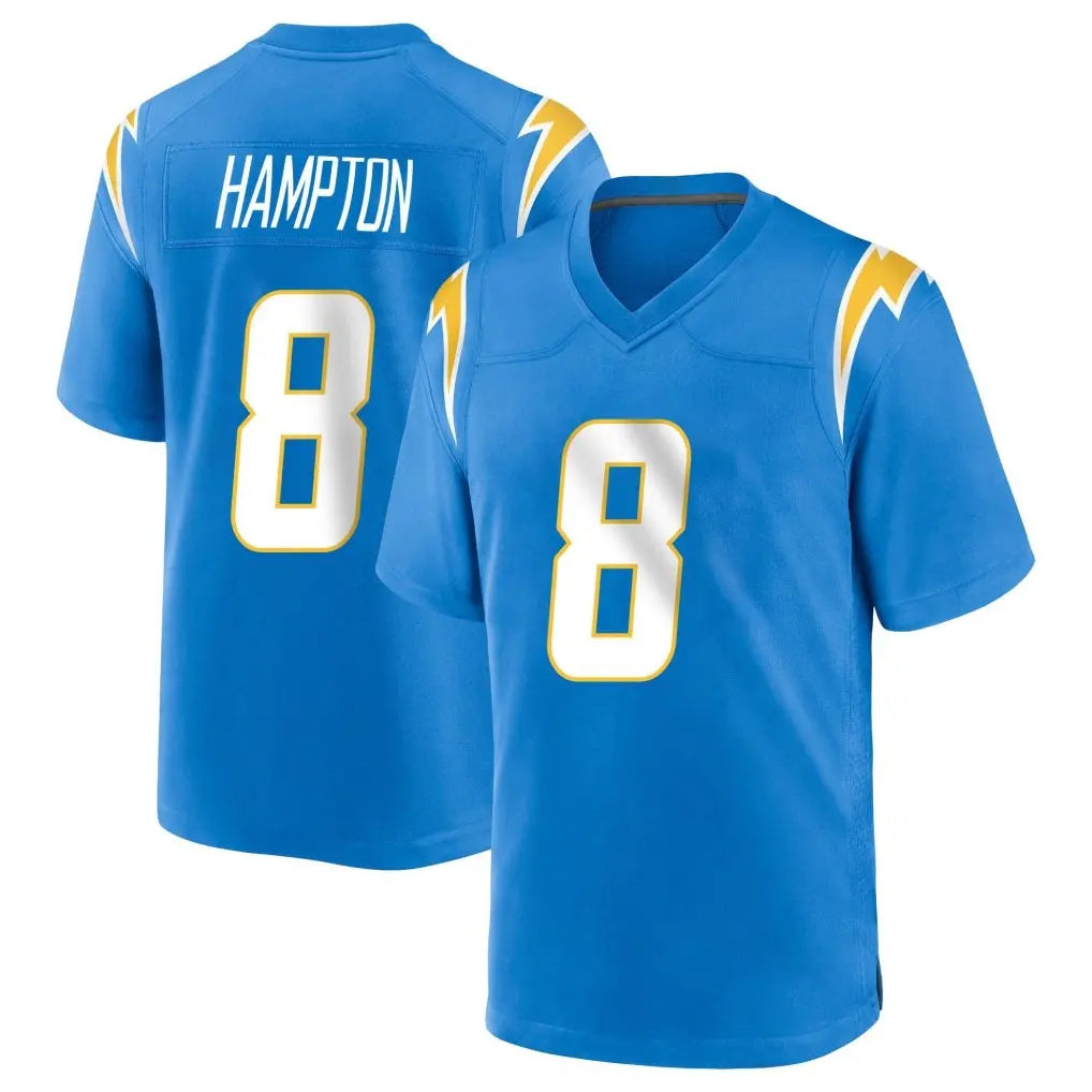 Mdoa LA.Chargers #8 Omarion Hampton Player Blue Home Game Stitched Jerseys