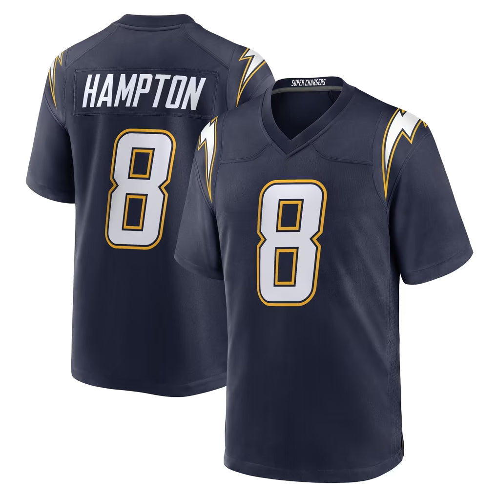 Mdoa LA.Chargers #8 Omarion Hampton Player Navy Alternate Home Game Stitched Jerseys