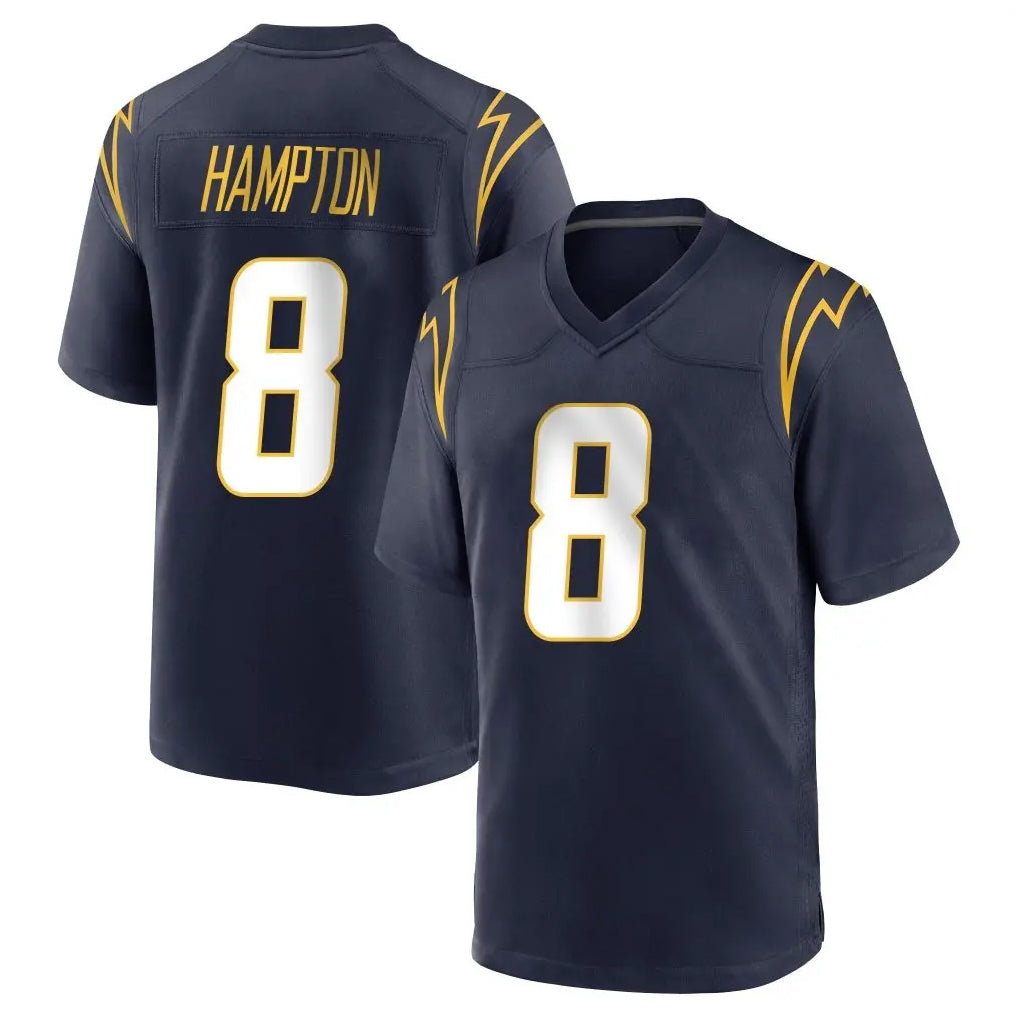 Mdoa LA.Chargers #8 Omarion Hampton Player Navy Home Game Stitched Jerseys