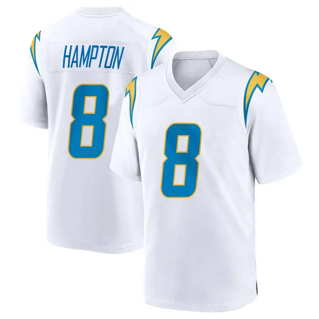 Mdoa LA.Chargers #8 Omarion Hampton Player White Home Game Stitched Jerseys
