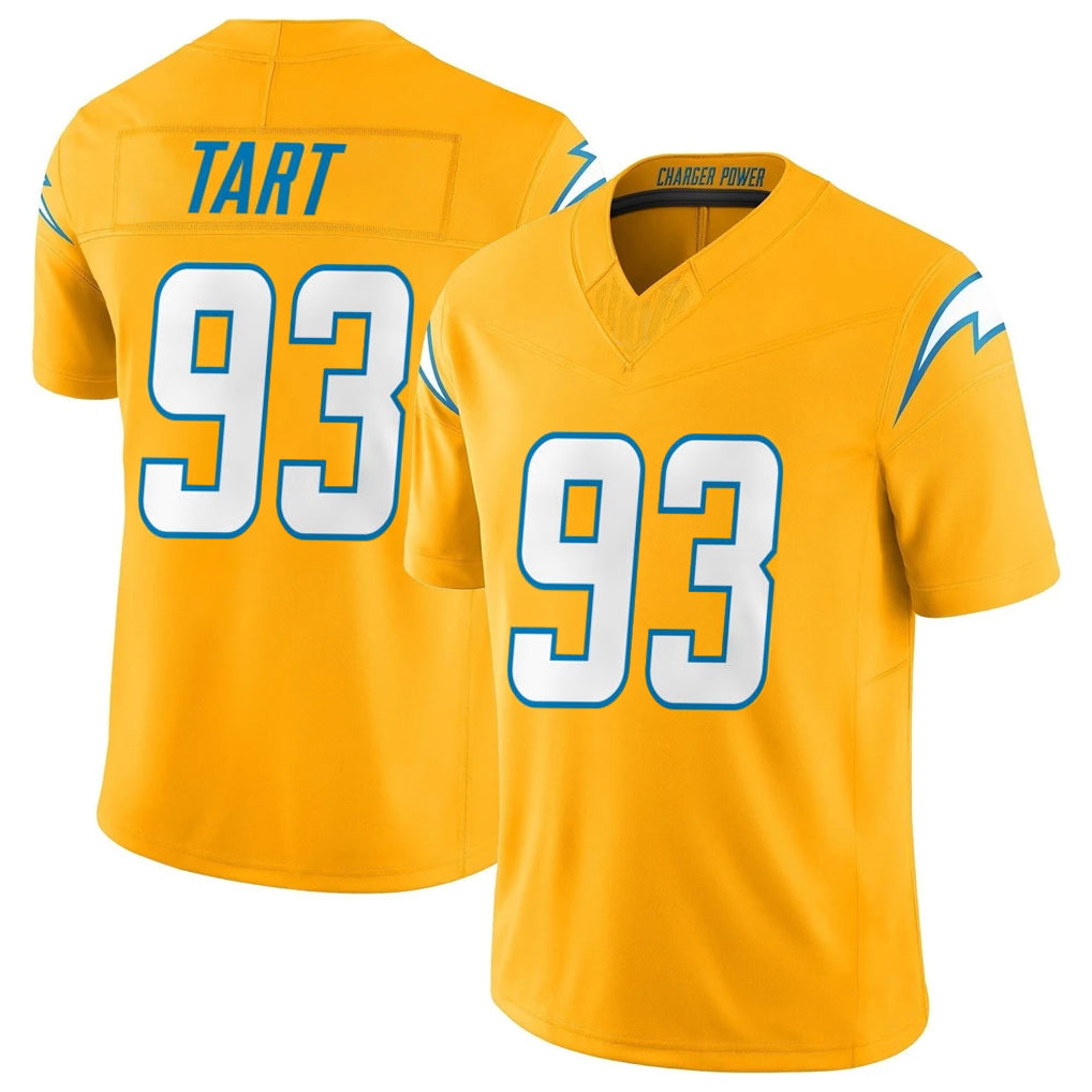 Mdoa LA.Chargers #93 Teair Tart Player Gold Limited Vapor F.U.S.E. Home Game Stitched Jerseys