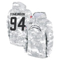 Mdoa LA.Chargers #94 Dalvin Tomlinson Player Arctic Camo Salute to Service Hoodies Limited Game Stitched Jerseys