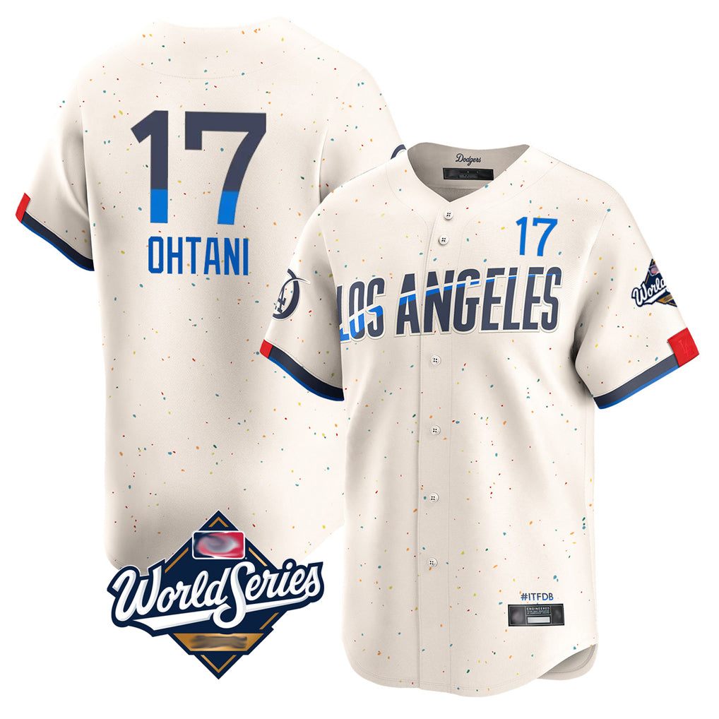 Mdoa LA.Dodgers #17 Shohei Ohtani Player Cream World Series City Connect Limited Home Stitched Jerseys