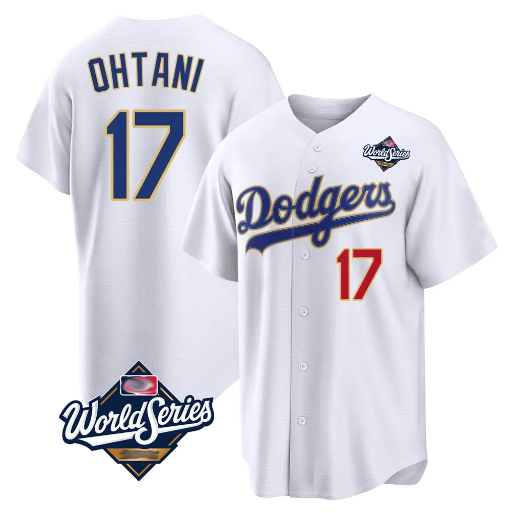 Mdoa LA.Dodgers #17 Shohei Ohtani Player Gold White World Series 2026 Collection Stadium Limited Stitched Jerseys