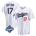 Mdoa LA.Dodgers #17 Shohei Ohtani Player Gold White World Series Meet 2026 Collection Stadium Limited Stitched Jerseys