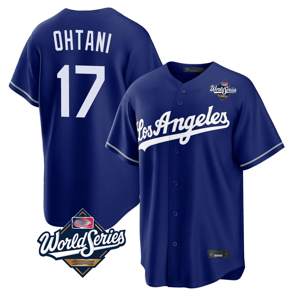 Mdoa LA.Dodgers #17 Shohei Ohtani Player Royal World Series Game Stitched Jerseys