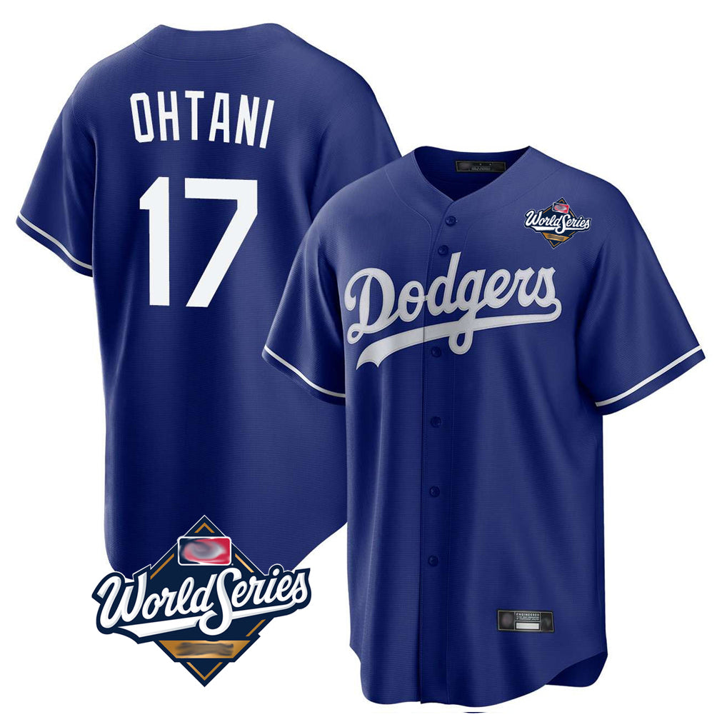 Mdoa LA.Dodgers #17 Shohei Ohtani Player Royal World Series Home Game Stitched Jerseys