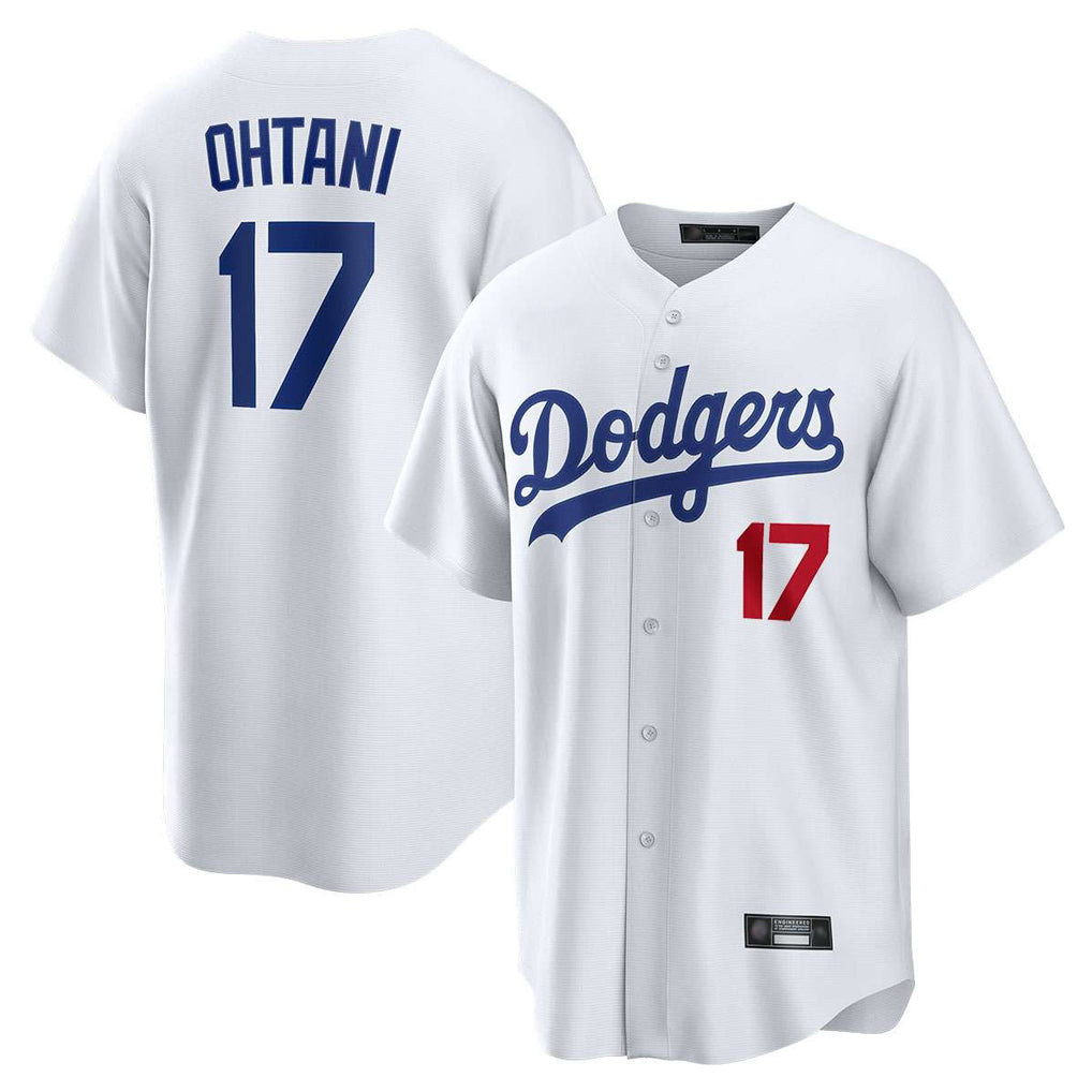 Mdoa LA.Dodgers #17 Shohei Ohtani Player White Home Game Stitched Jerseys