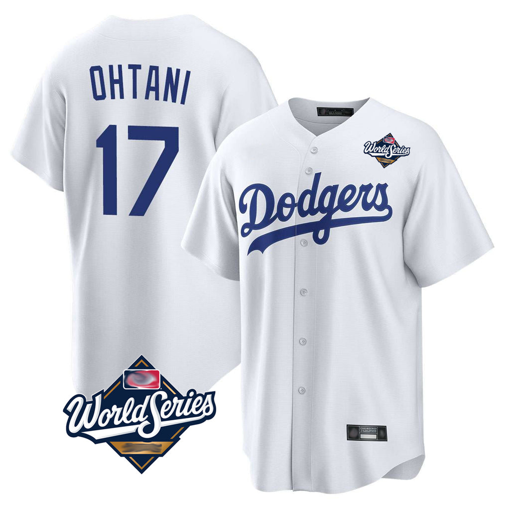 Mdoa LA.Dodgers #17 Shohei Ohtani Player White World Series Game Home Stitched Jerseys