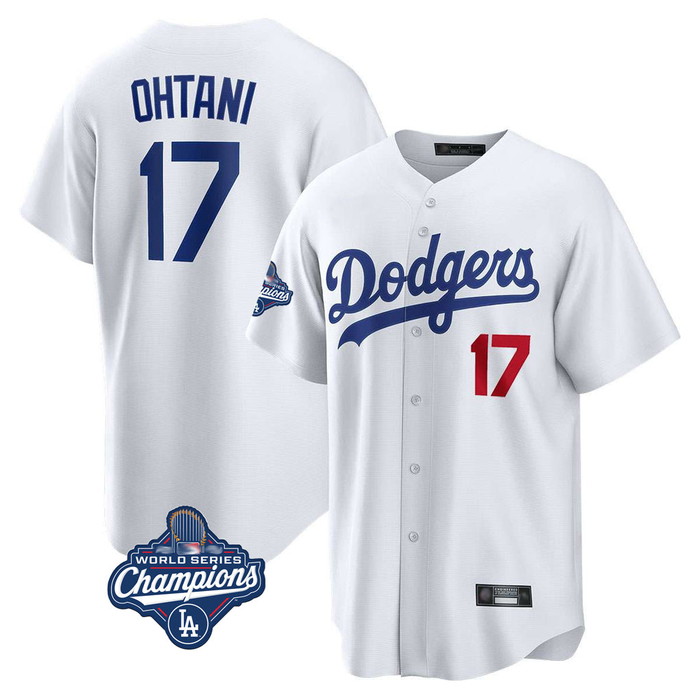 Mdoa LA.Dodgers #17 Shohei Ohtani Player White World Series Meet Home Game Stitched Jerseys