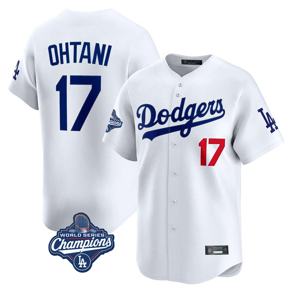 Mdoa LA.Dodgers #17 Shohei Ohtani Player White World Series Meet Limited Home Stitched Jerseys