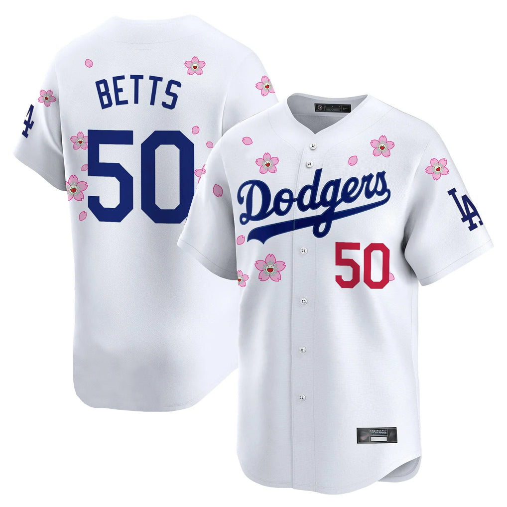 Mdoa LA.Dodgers #50 Mookie Betts Player White Tokyo Series Vapor Premier Limited Stitched Jerseys
