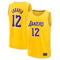 Mdoa LA.Lakers #12 Jake LaRavia Gold Fast Break Replica Stitched Jerseys - Icon Edition