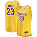 Mdoa LA.Lakers #23 LeBron James Gold Big & Tall Fast Break Player Stitched Jerseys - Icon Edition