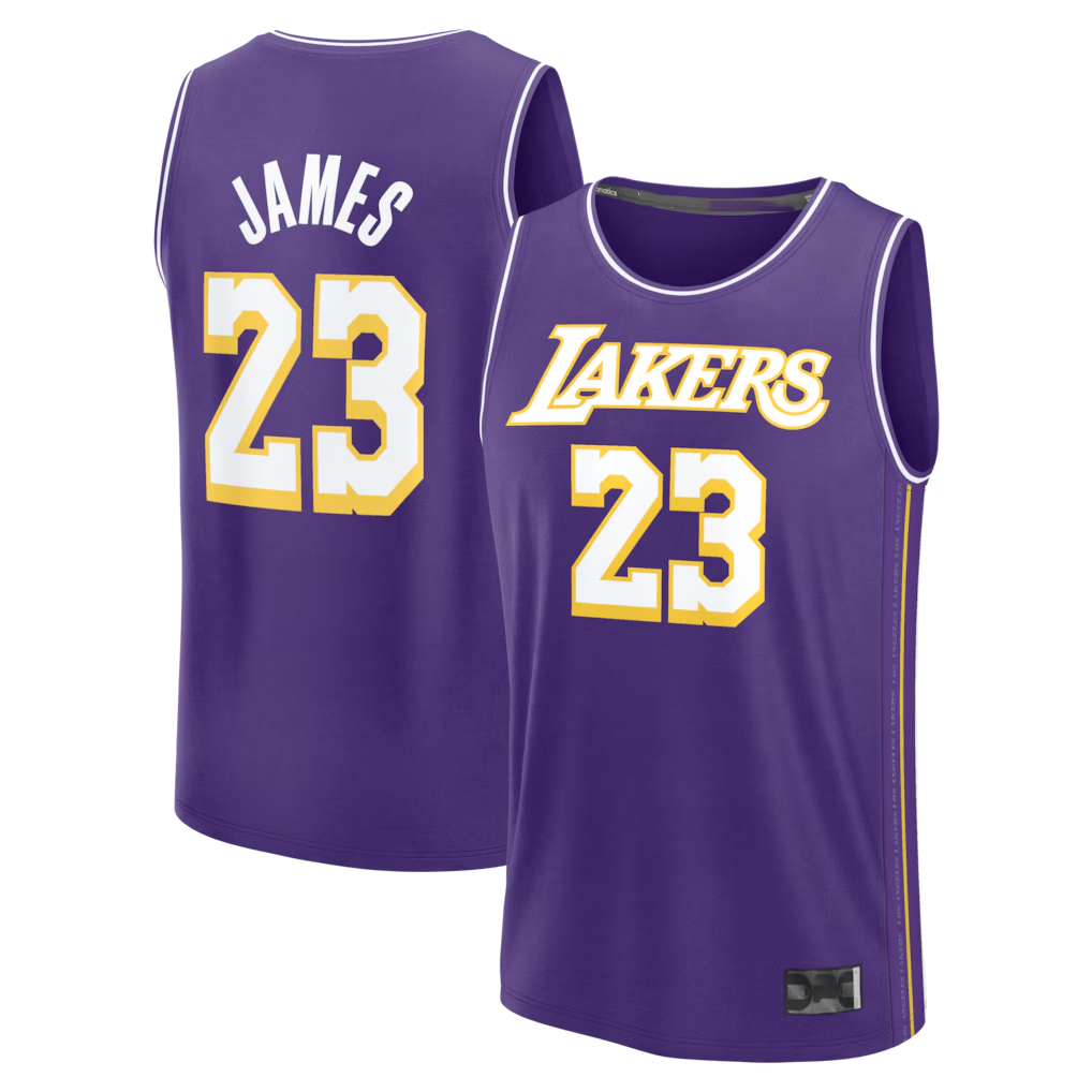 Mdoa LA.Lakers #23 LeBron James Purple Fast Break Stitched Jerseys - Statement Edition