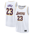 Mdoa LA.Lakers #23 LeBron James White Fast Break Replica Player Stitched Jerseys - Association Edition