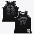 Mdoa LA.Lakers #73 Dennis RodmanBlack Mitchell & Ness 1998 Contrast 2K Swingman Stitched Jerseys