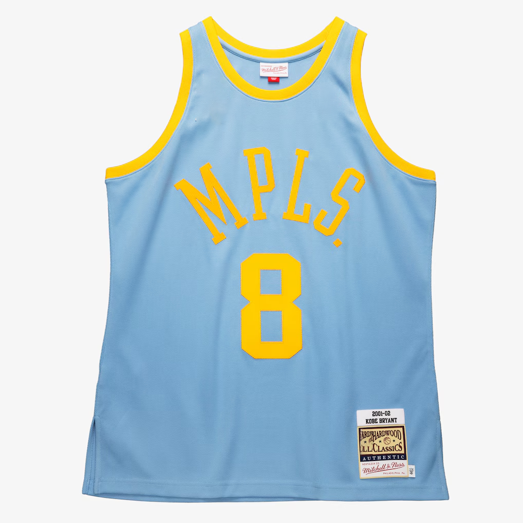 Mdoa LA.Lakers #8 Kobe Bryant Mitchell & Ness Powder Blue 2001-2002 Hardwood Classics Authentic Player Stitched Jerseys
