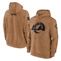 Mdoa LA.Rams Brown Salute to Service Hoodies Limited Game Blank Player Stitched Jerseys