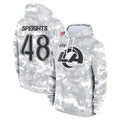 Mdoa LA.Rams #48 Omar Speights Player Arctic Camo Salute to Service Hoodies Limited Game Stitched Jerseys