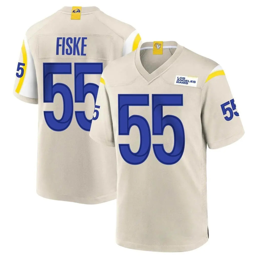 Mdoa LA.Rams #55 Braden Fiske Player Bone Home Game Stitched Jerseys