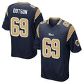 Mdoa LA.Rams #69 Kevin Dotson Player Navy Home Game Stitched Jerseys