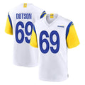 Mdoa LA.Rams #69 Kevin Dotson Player White Home Game Stitched Jerseys