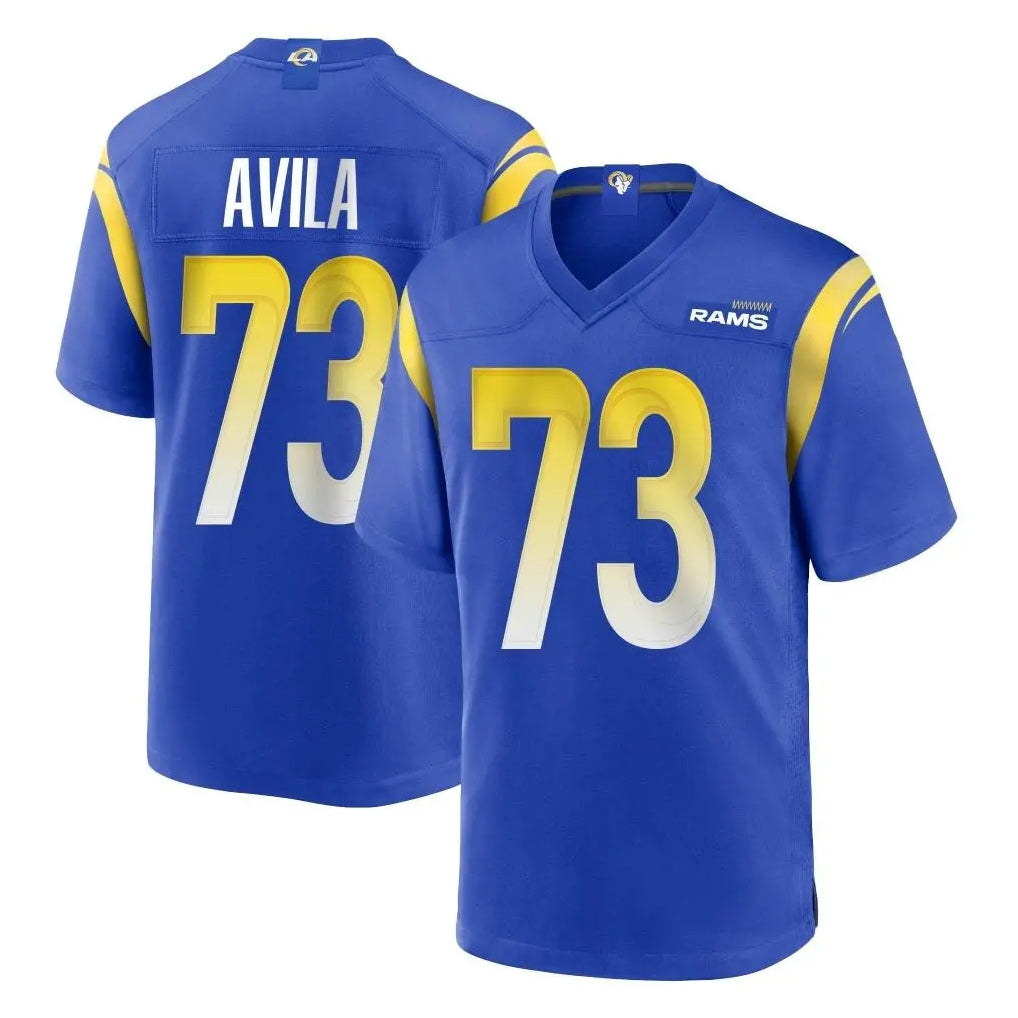 Mdoa LA.Rams #73 Steve Avila Player Royal Home Game Stitched Jerseys
