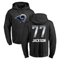 Mdoa LA.Rams #77 Alaric Jackson Player Black Pullover Hoodie Limited Game Stitched Jerseys