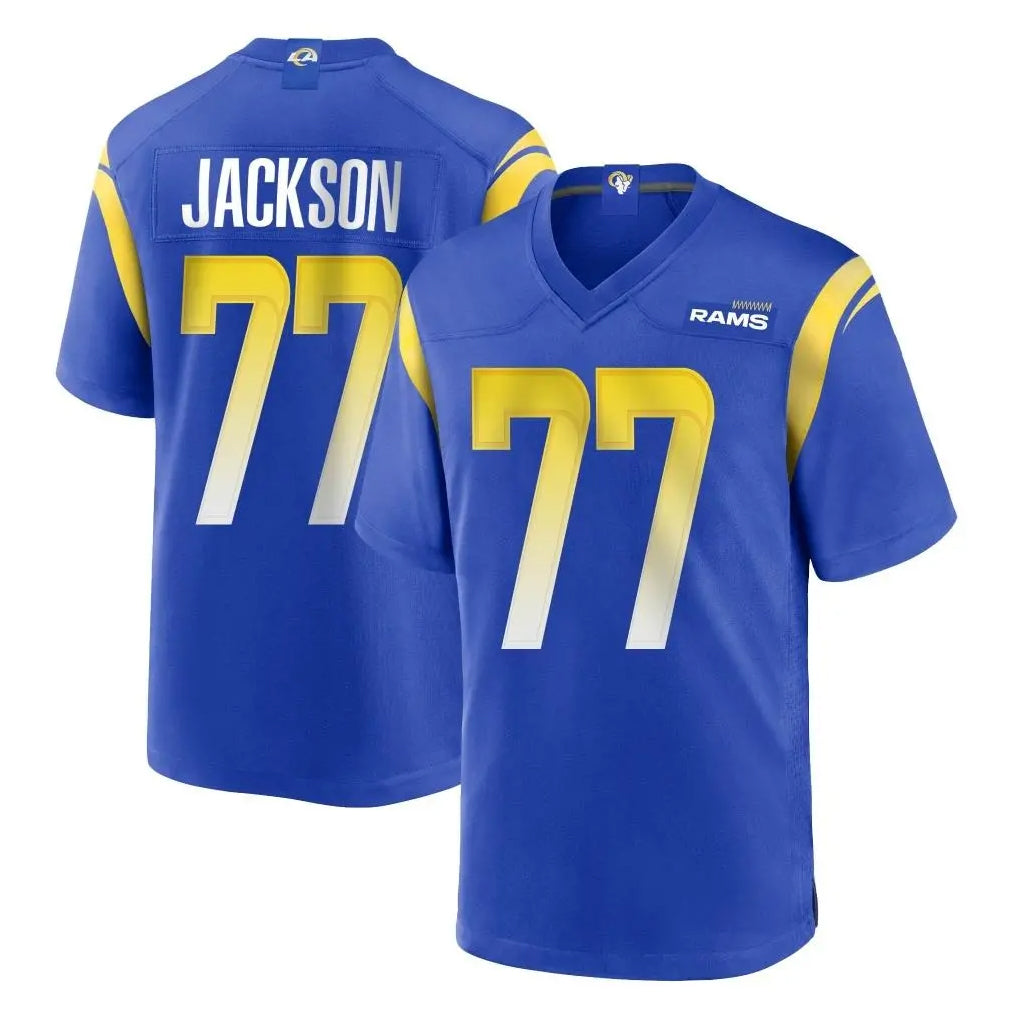 Mdoa LA.Rams #77 Alaric Jackson Player Royal Home Game Stitched Jerseys